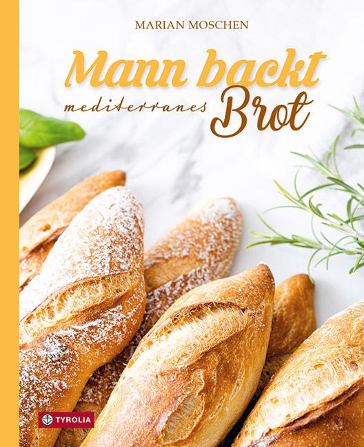 Mann backt mediterranes Brot